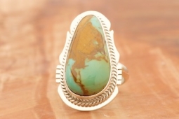 Genuine Sierra Nevada Mine Turquoise Sterling Silver Ring